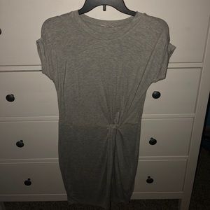 Grey tie dress
